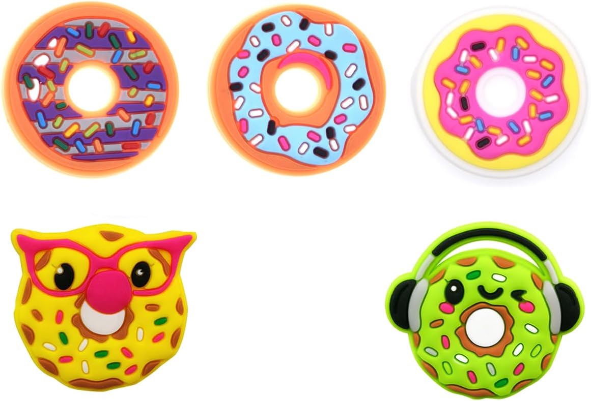 Donuts Shoe Charms fits for Clog Shoes Decoration, Sweet Cake Pins for Shoe & Bracelet Wristband Party Gifts