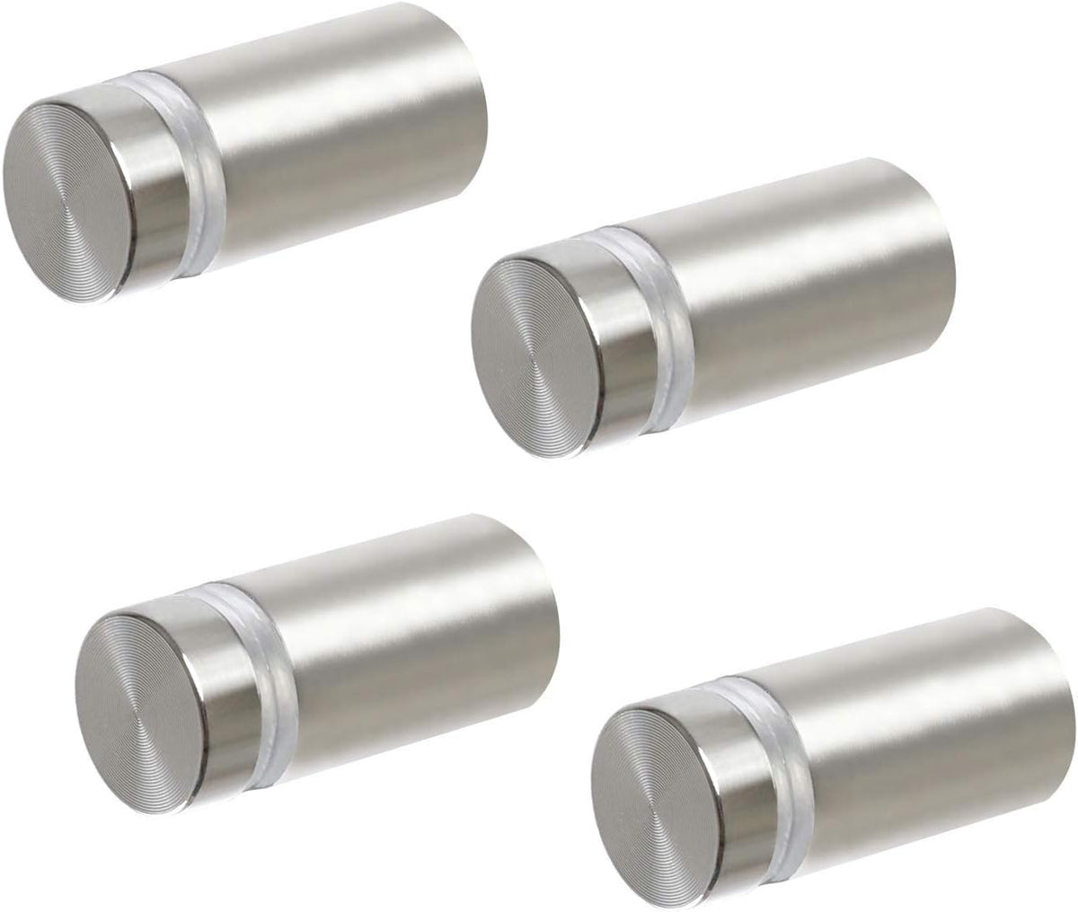 Standoff Screws for Wall Mount Acrylic Picture Frame Hardware 1/2" x 1" Aluminum Silver Finish Nails for Acrylic Glass Sign Holder 4 Pcs