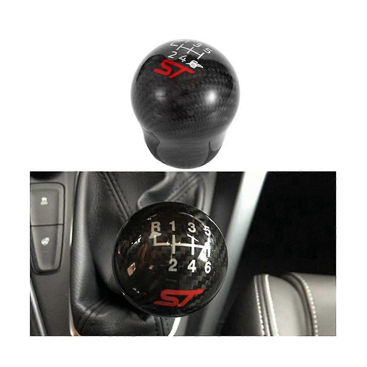 6 Speed Car Racing ST Carbon Fiber Gear Shift Knob for Focus ST Fiesta ST