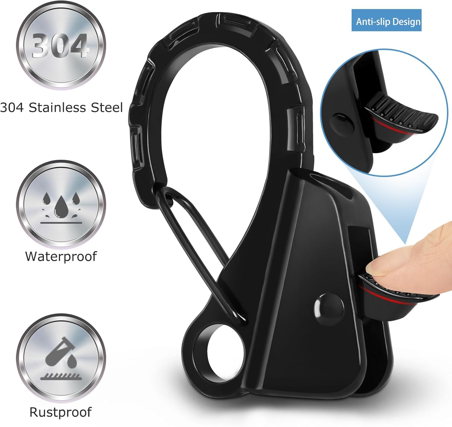 Stainless Steel Boat Fender Clips Boat Fender Quick Release Clip Boat Bumper for Docking, Adjustable Boat Rail Fender Clips for Boats, Boat Bumper Holders Hangers