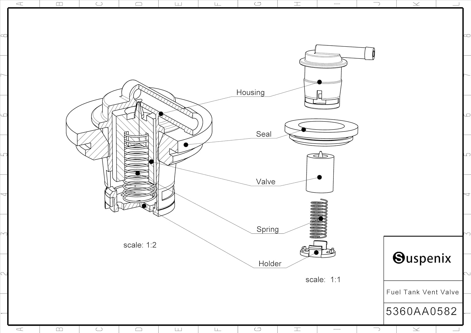 2pcs Fuel Tank Vent Valve, Gas Tank Vent Rollover Valve with Grommet Seal Kit Compatible with Jeep 84-96 Cherokee XJ Wagoneer, 86-92 Comanche MJ, 93-96 Grand Cherokee ZJ, 87-95 Wrangler YJ
