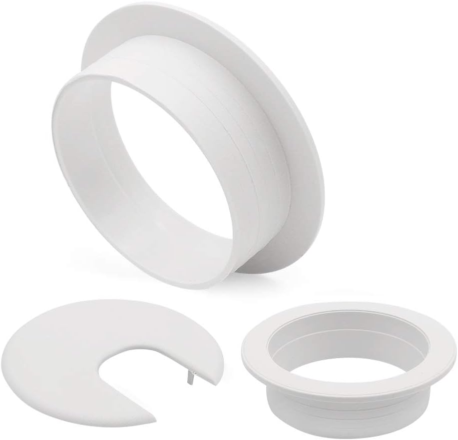 2" Desk Grommet(10 Pack), Wire Cable Hole Cover Plastic Wire Organizers for Office PC Computer Desk Cord Management (White)