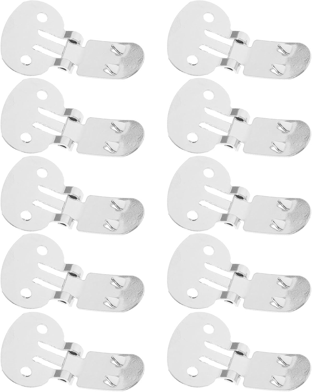 10pcs Shoe Clips for Diy Crafts: Stainless Steel Flat Blank Shoe Embellishments for Decoration Silver (1.25 X 0.78 Inch)