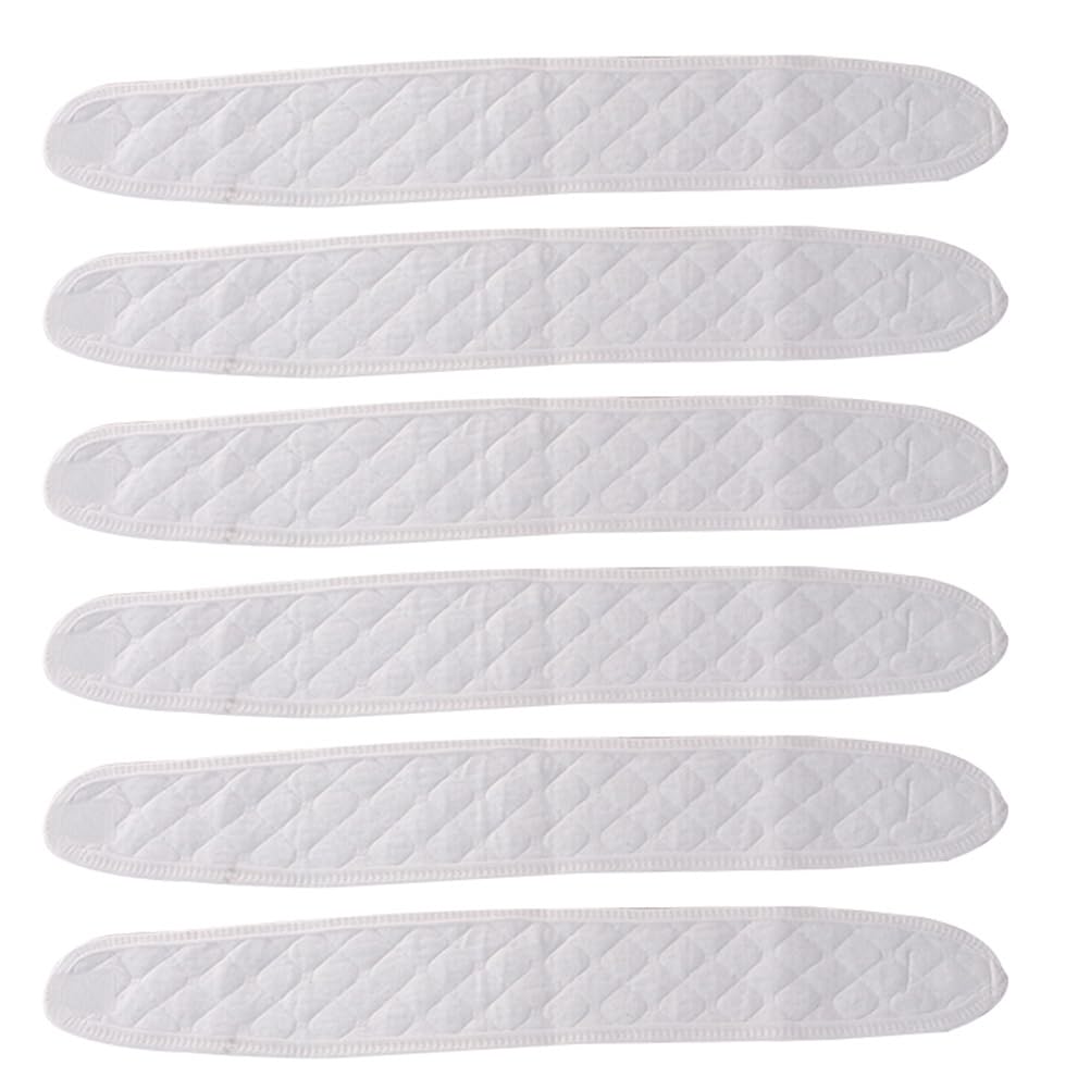 6pcs Cotton Baby Belly Band Infant Umbilical Cord Soft Newborn Navel Belt (White)