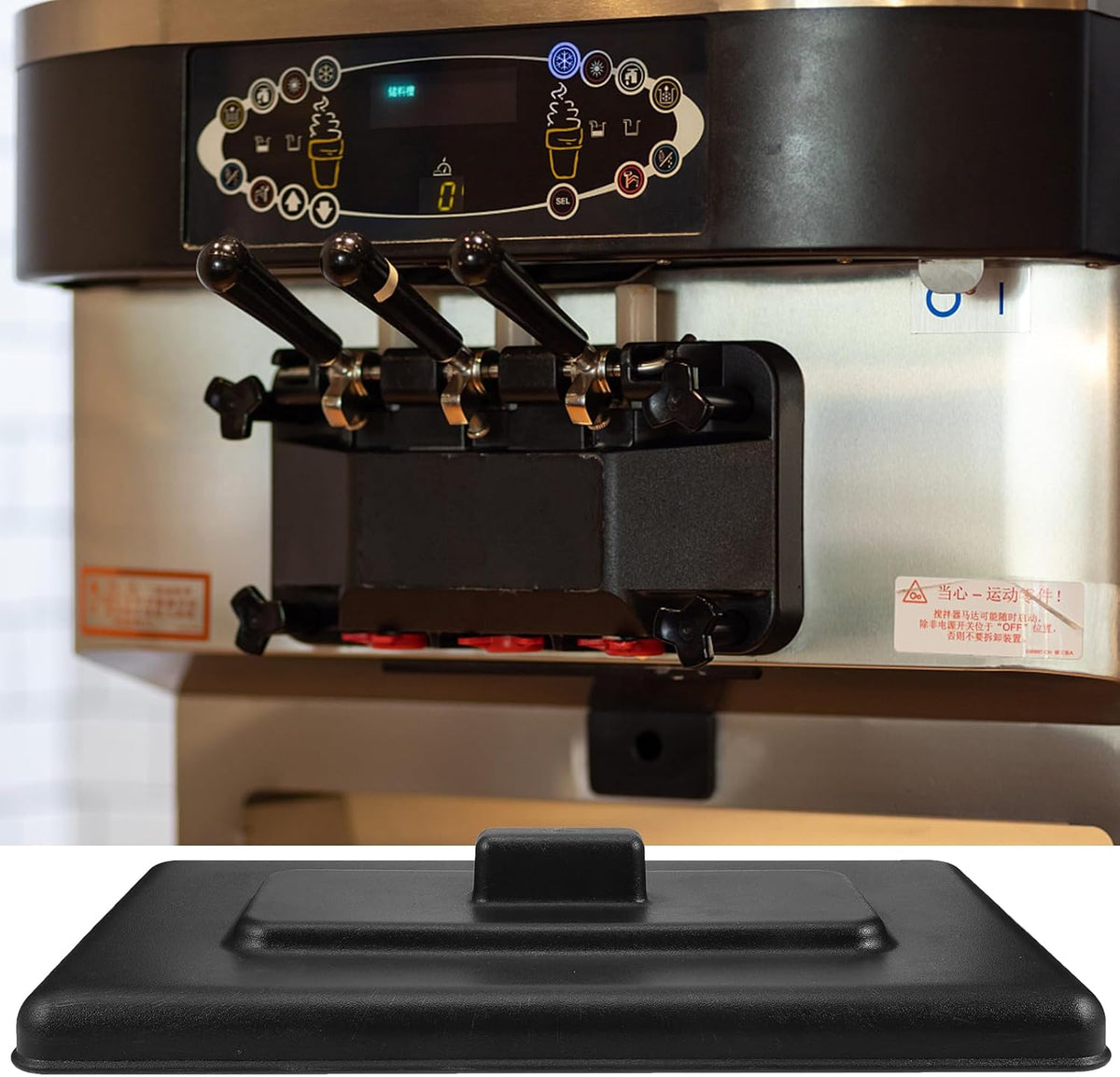 Appliance Lid Replacement Cover Freezer Bowl Lid Ice Cream Maker Cover Ice Cream Maker Protector Ice Cream Tank Cover Mixer Cover Dessert Maker Cover Plastic Ice Cream Machine