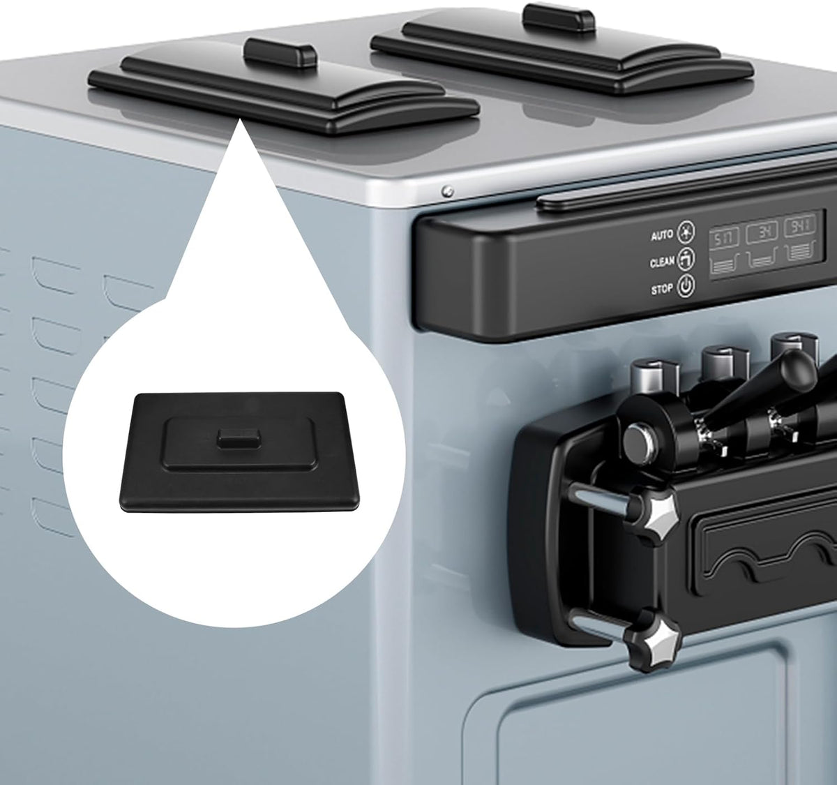 Appliance Lid Replacement Cover Freezer Bowl Lid Ice Cream Maker Cover Ice Cream Maker Protector Ice Cream Tank Cover Mixer Cover Dessert Maker Cover Plastic Ice Cream Machine