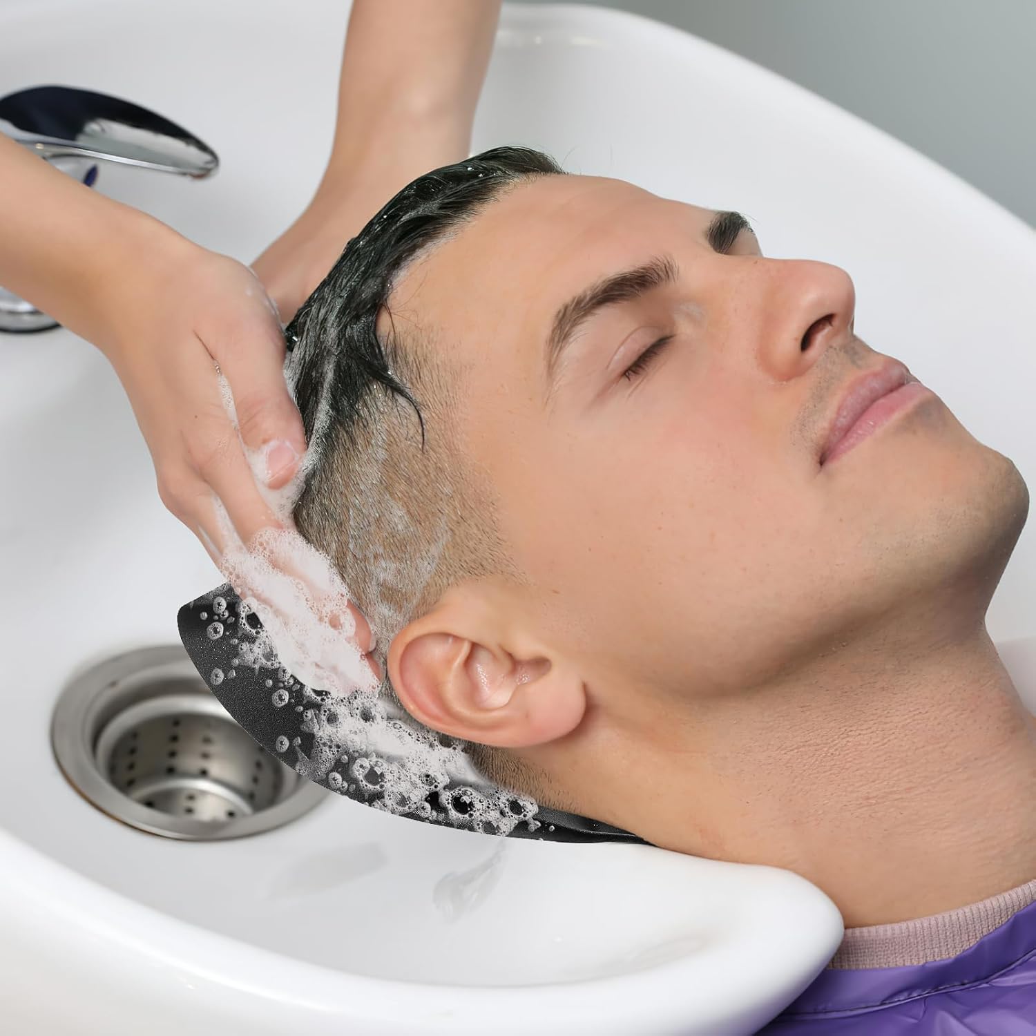 Shampoo Bowl Neck Rest,Salon Sink Neck Cushion Hairdressing Washing Cushion for Barbershop Home Salon Accessories - 9.04 Inch