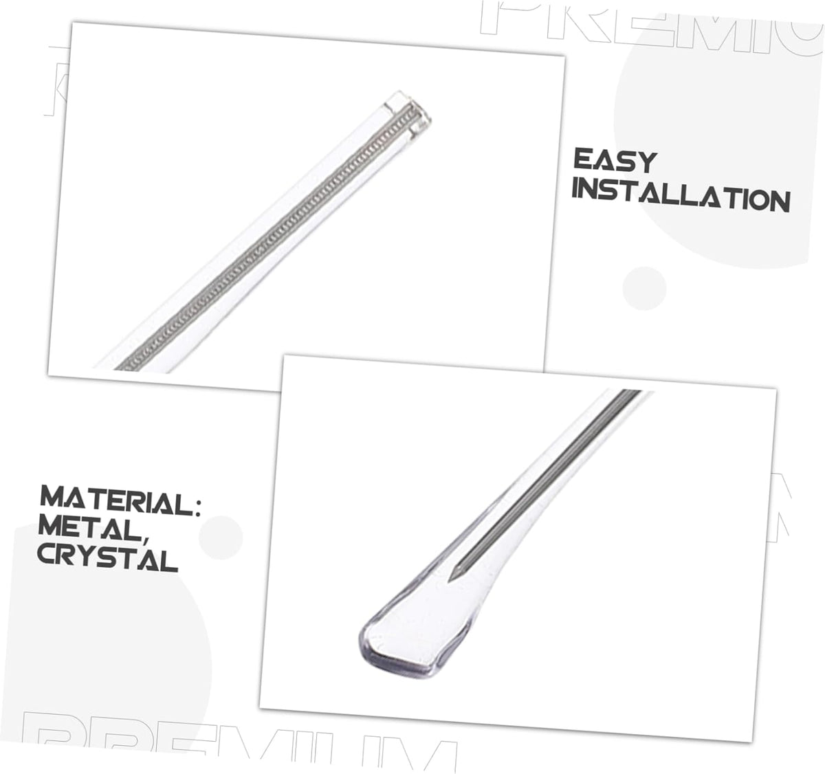 2 Sets Eyeglass Replacement Temples with Nose Pads Fit Glasses Repair Kit Includes Screws Washers Screwdriver of Durable Transparent Arms for Eyewear