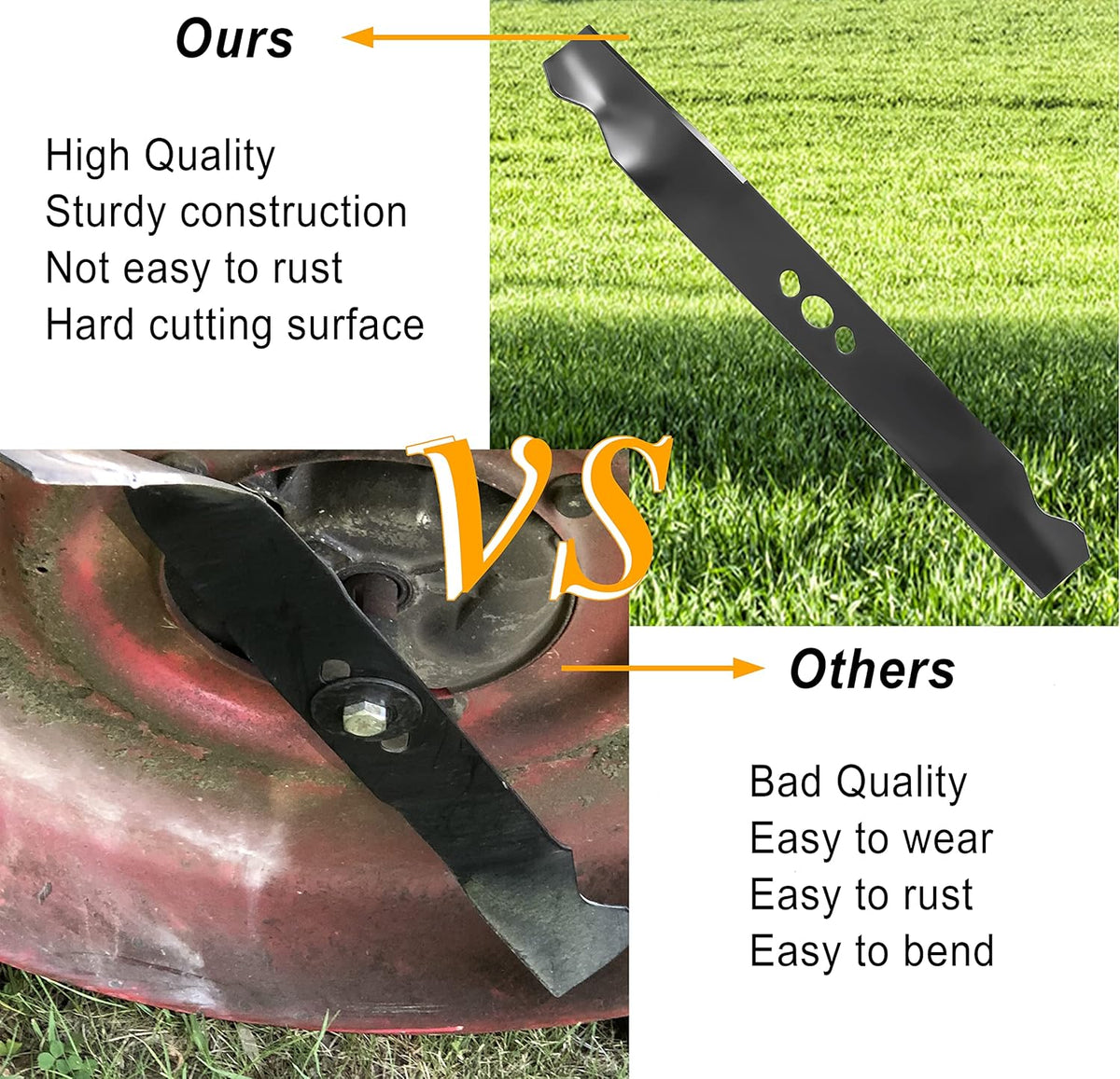 2105300125A Blade 1 Pack, MNA152505 MNA152701 Lawn Mower Blade Compatible with Hyper Tough 20 Inch Mower Blade