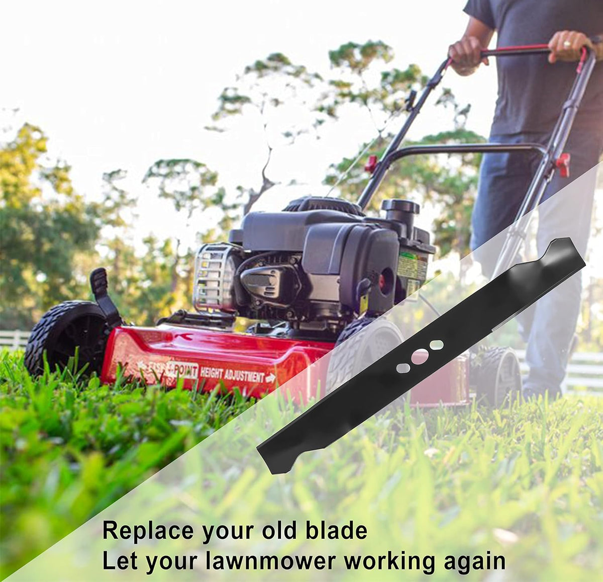 2105300125A Blade 1 Pack, MNA152505 MNA152701 Lawn Mower Blade Compatible with Hyper Tough 20 Inch Mower Blade