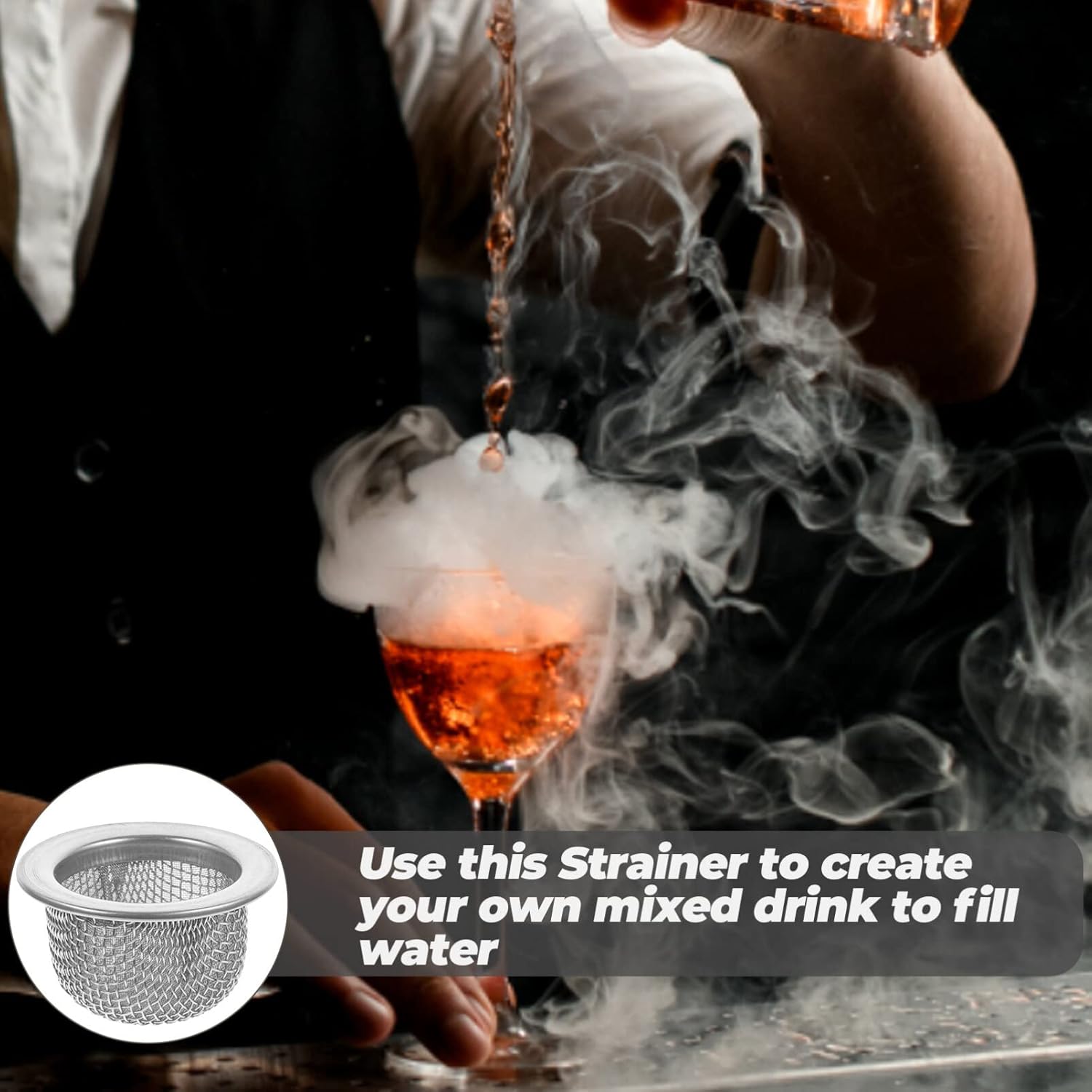 Stainless Steel Screen Filters, 10pcs 34mm Mesh Strainers, Double Screen Filter, Cocktail Smoker Filter Accessories for Bourbon Whiskey Smoker