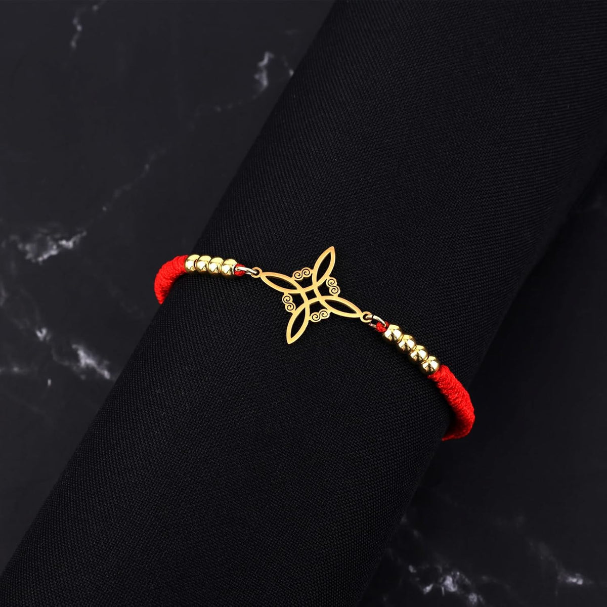 Witches Knot Bracelet, Adjustable Weave Wiccan Bracelet with Stainless Steel Magic Witchcraft Witch's Charm Knot Ideal Jewelry Gift For Woman & Man