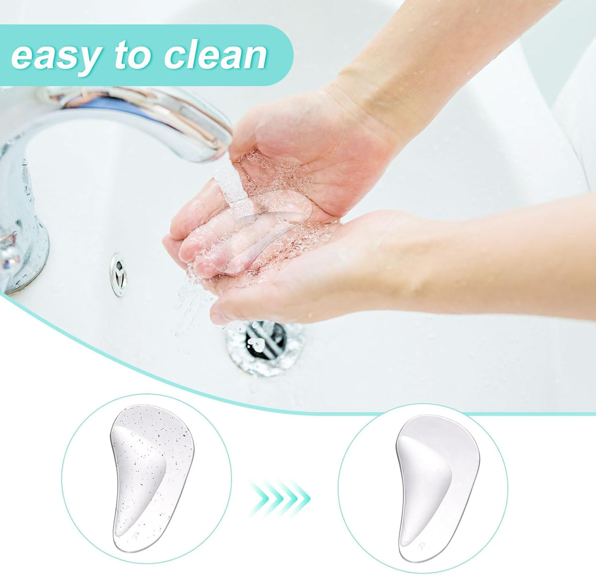 12pcs Arch Support Insoles, Transparent Gel Self-Adhesive Arch Support Shoe Inserts Soft Silicone Foot Arch Cushions Arch Comfort Pads for Women High Heels Sandals Flat Shoes