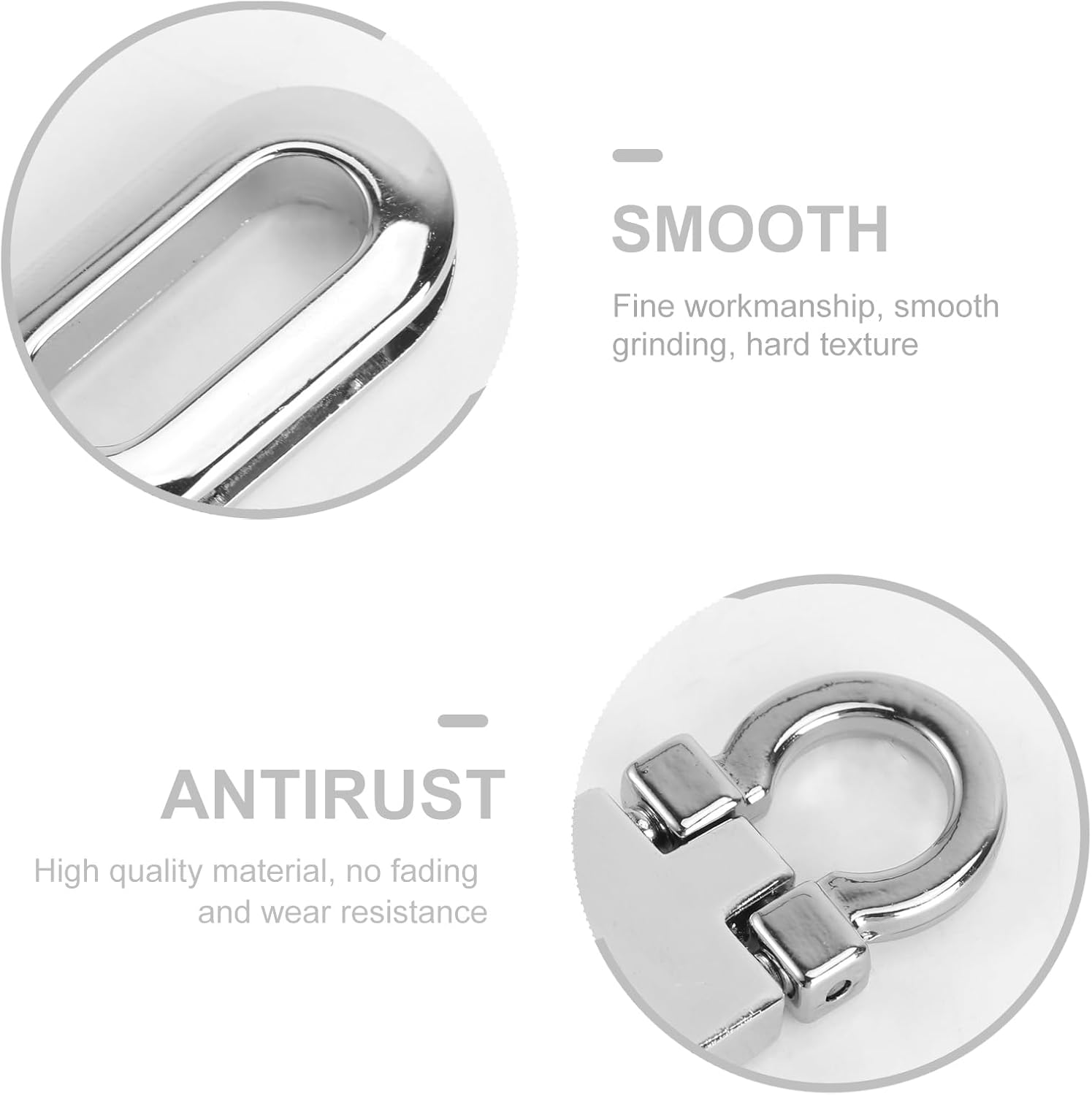 4Pcs Metal Hardware Purse Locks for DIY Handbag Shoulder Bag Closure Purse Making Supplies Assorted Color