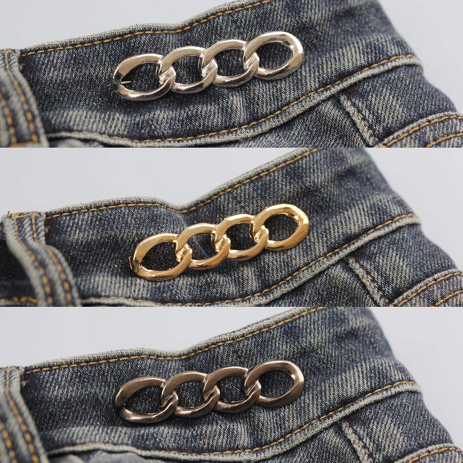 Pants Tightener for Women - Jean Tightening Clips to Make Waist Smaller - Adjust Clips 3Set