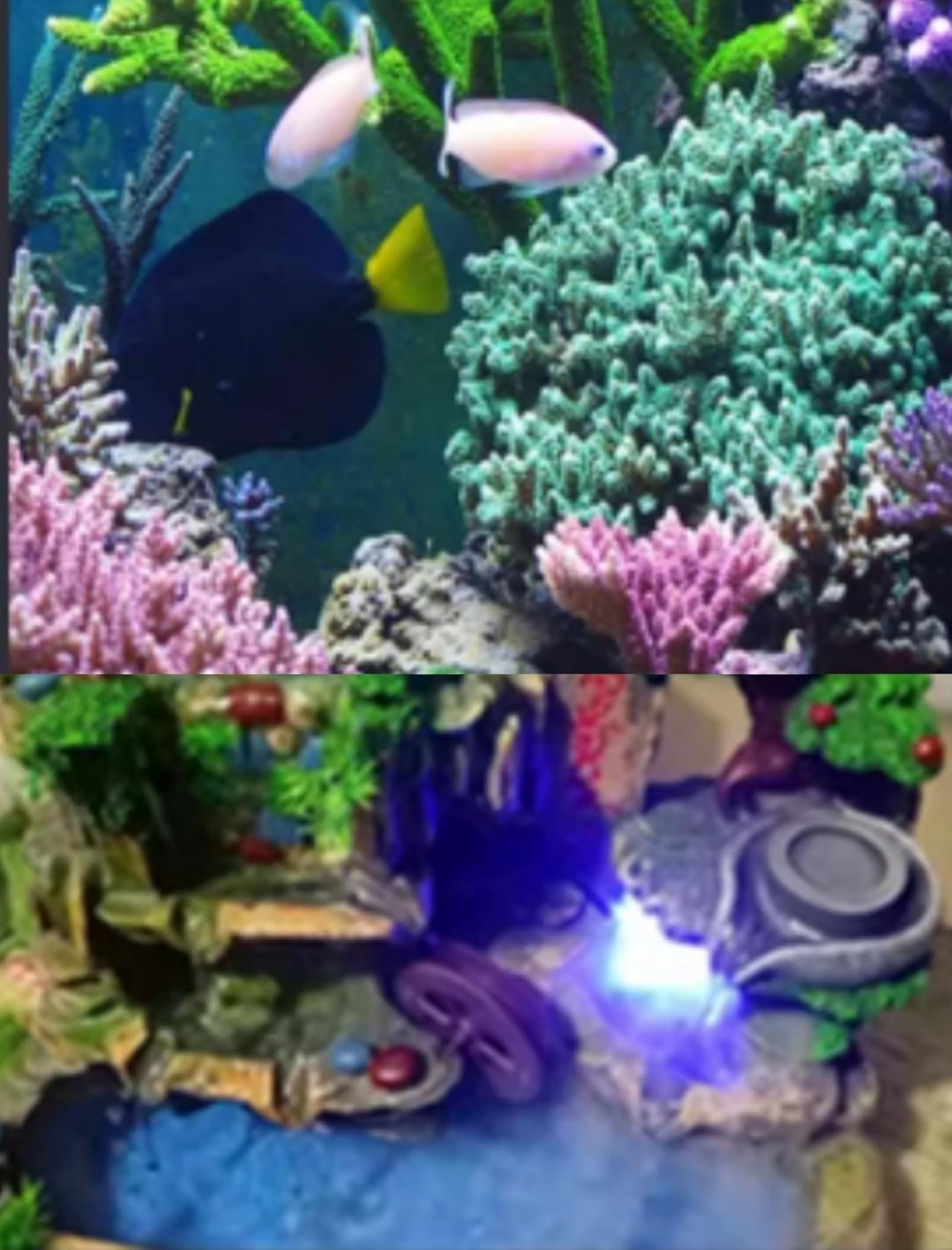 Water Fountain Pump, 2W Submersible Pump with 4 Colorful Lights for Rockery Fountain Pool Garden Pond Fish Aquarium Statuary(US Plug) Water Pumps