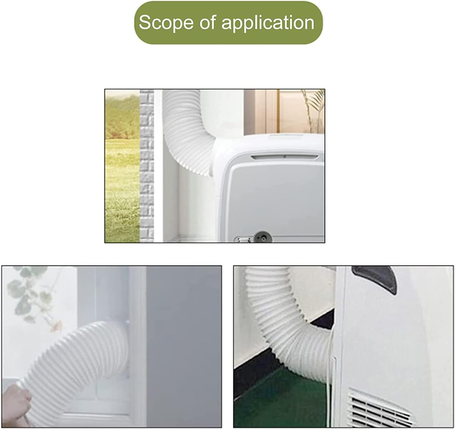 Air Conditioner Exhaust Duct Interface, Portable Air Conditioner Exhaust Hose Connector Adapter ABS Exhaust Duct Interface Coupler for Midea 1P KY35 Mobile Air Conditioning