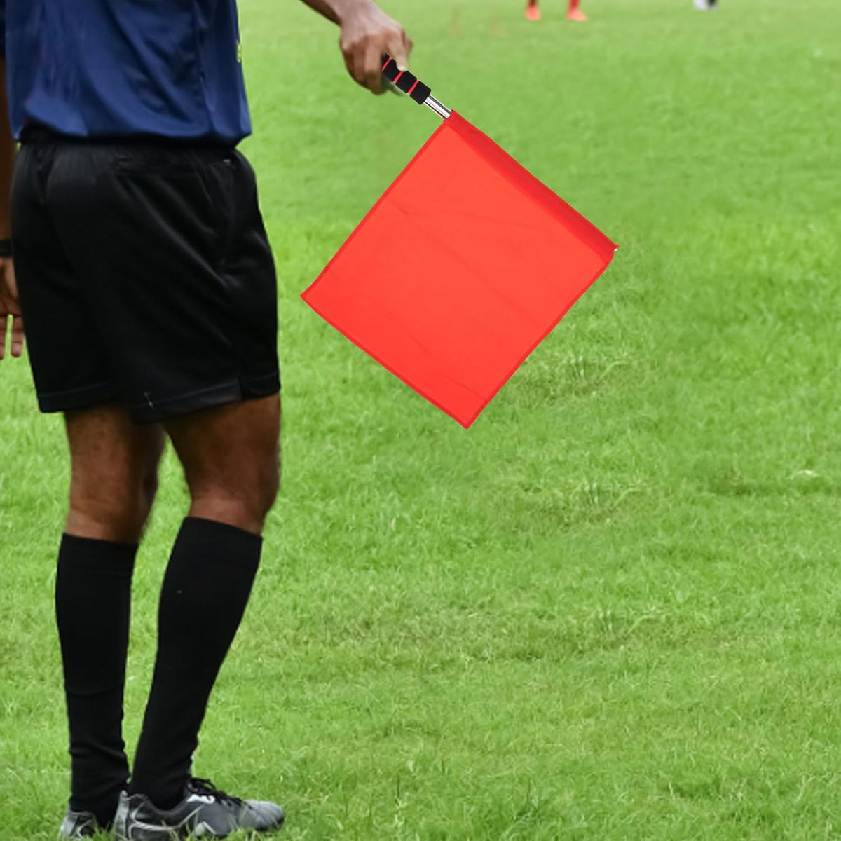 2PCS Referee Flags Volleyball Flags Line Judge, Stainless Steel Hand Flag Red Sigl Flag Sponge Handle Soccer Referee Flags Volleyball Lightweight Referee Equipment for Volleyball, Track and Field