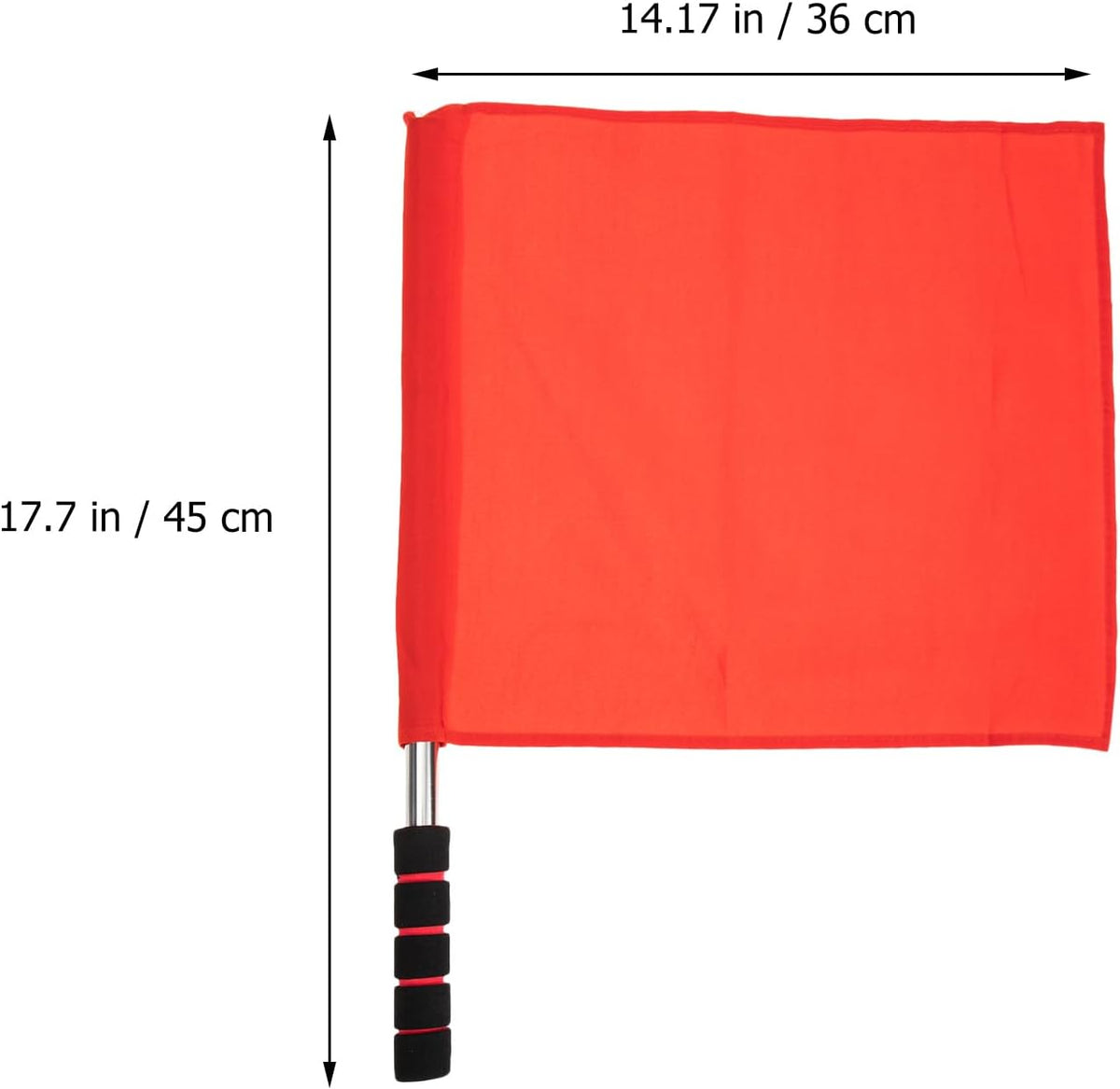 2PCS Referee Flags Volleyball Flags Line Judge, Stainless Steel Hand Flag Red Sigl Flag Sponge Handle Soccer Referee Flags Volleyball Lightweight Referee Equipment for Volleyball, Track and Field