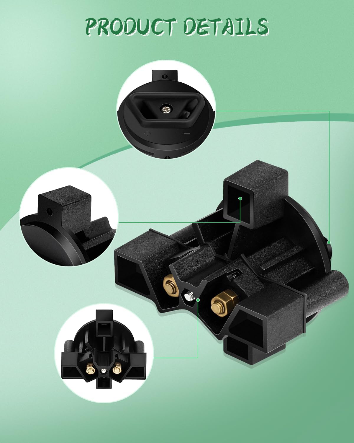 Universal 36V Golf Cart Charger Plug Receptacle for EZGO, for Club Car, for Yamaha, for Taylor Dun, Golf Cart 2 Prong Charger Plug Receptacle