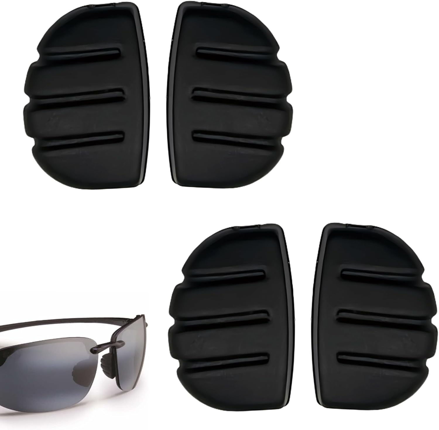2Pair Maui Jim Sunglasses Nose Pads Replacement Martini Sport Sunglasses Nose Pads,Silicone Push on Nose Pads Eyeglasses Accessories