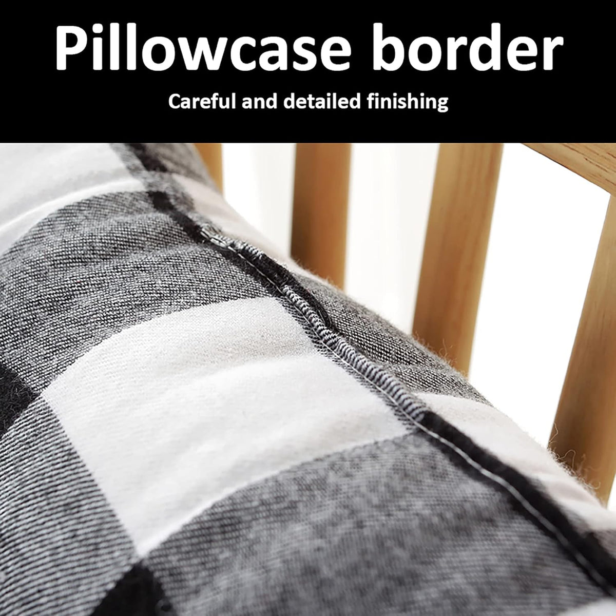 Kitchen Chair Cushions with Ties, Set of 2 Buffalo-Checked Dining Pads Seat for Chairs, 17 x inches Buffalo-Plaid Christmas Decoration Home (Black White Small Stripes) (BD906455-2)