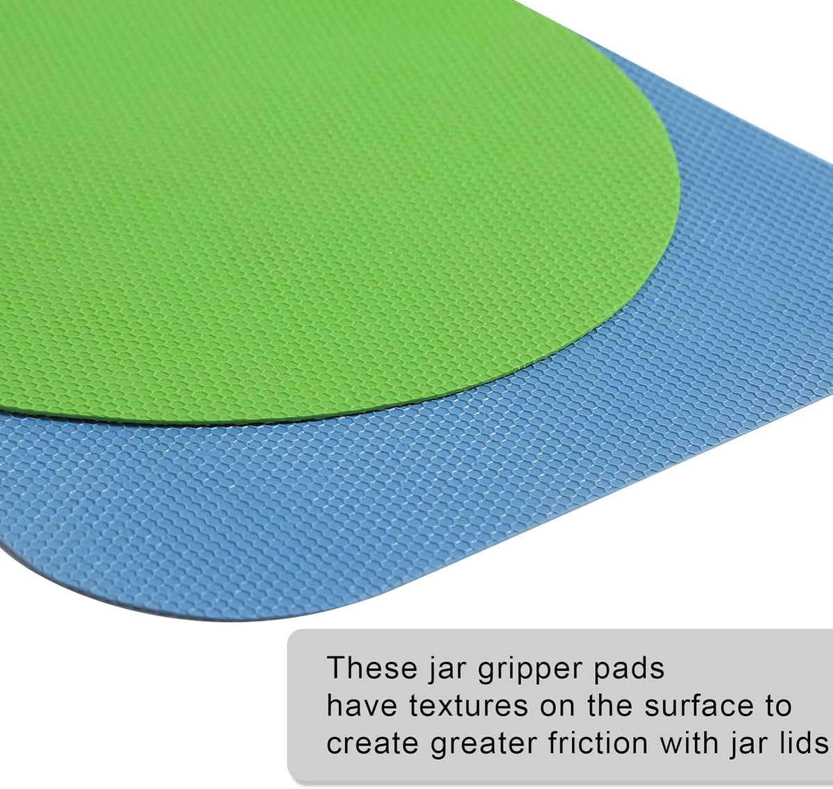 4pcs Jar Opener, Rubber, Multi-function Silicone Bottle Opener for Seniors with Arthritis Weak Hands Lid Cap Gripper Pads Kitchen Coasters Gadgets(Light Blue, Green)