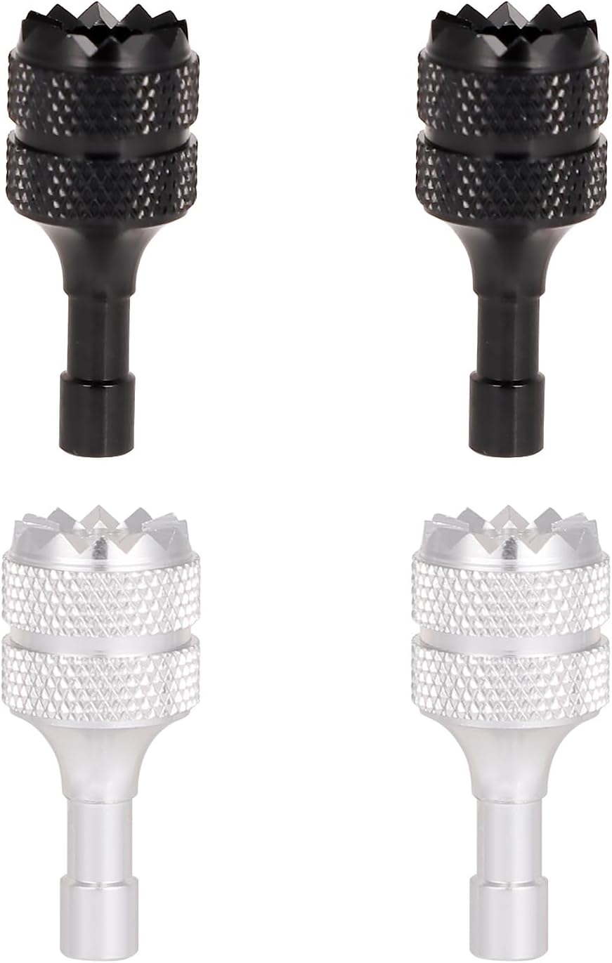 4pcs Drone Controller Sticks, Detachable Drone Remote Joysticks Thumb Rocker Replacement Compatible with DJI Mini 3 Pro Drones DJI RC Smart Controller (Silver, Black)