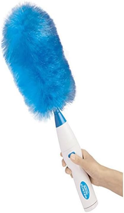 Hurricane 360 Electric Feather Spin Duster Feather Duster Adjustable Electric Dirt Dust Brush Removing Dust in One Spin Cleaning Accessories Home Office, Use Battery