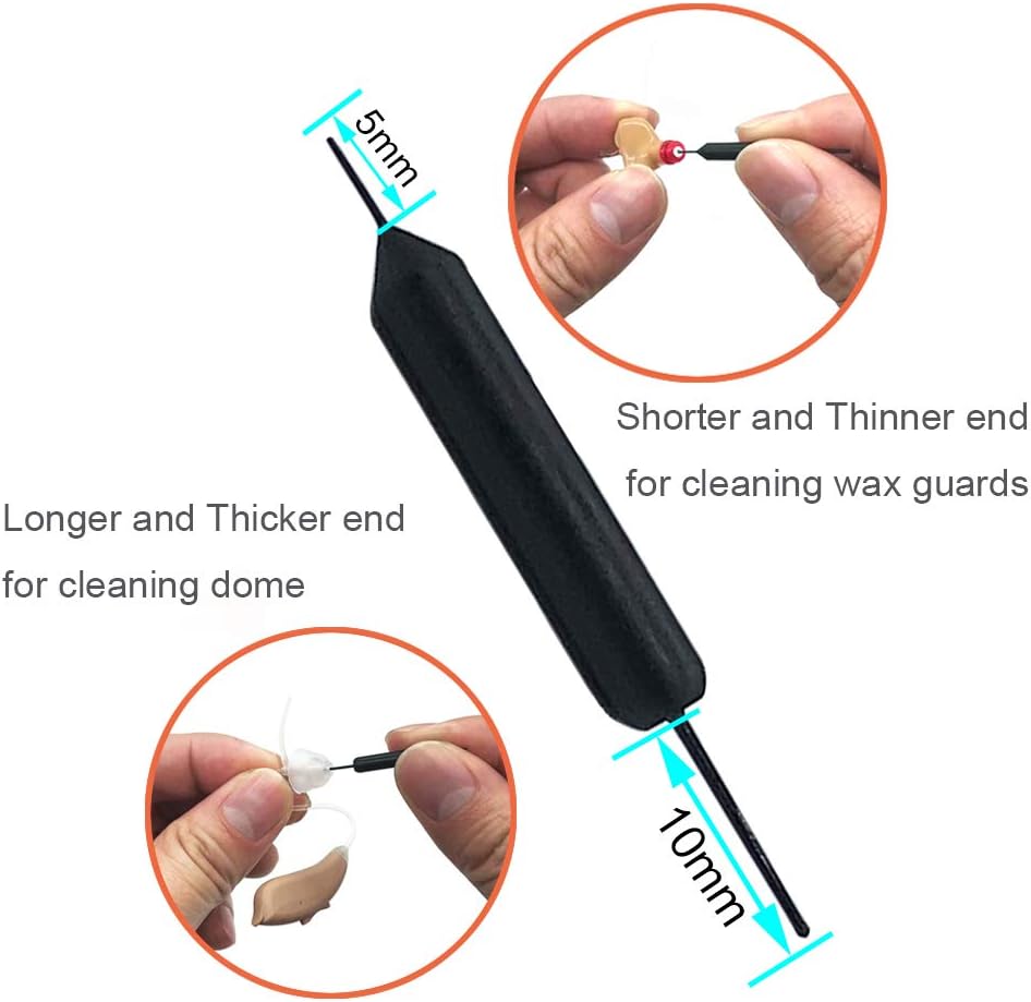 Hearing aid Wax Guards Filters Cerumen Stop Wax Traps for Phonak, Unitron, Widex Hearing aids Cleaner with Cleaning Brush kit Tools and Carry case – 3Packs/24 Filters