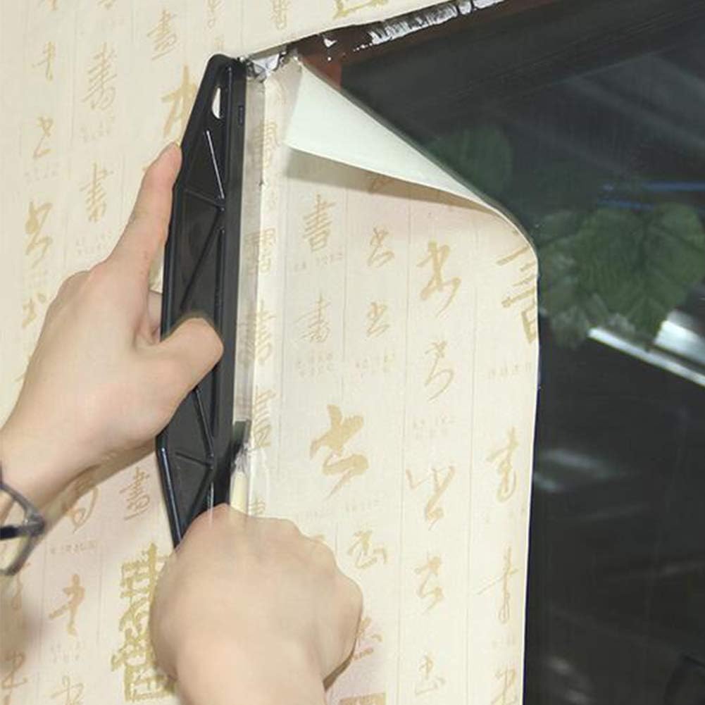 Paint Trim Guard, Cutting in Tools for Painting, Multi-Purpose Straight Edge Tool Paint Guide Painter's Trim Guard Stainless Steel Paint Shield for Paint Guide & Measurement(Black)