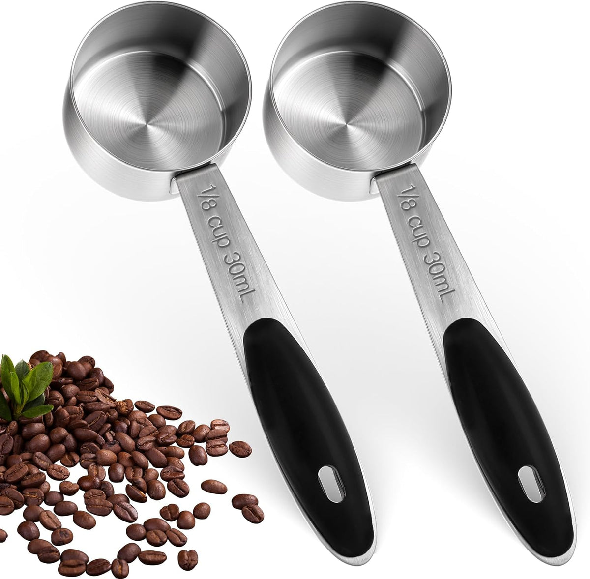 1/8 Cup 30 ml Measuring Cup Stainless Steel Single Metal Measuring Cups Kitchen Gadgets for Cooking Kitchen Tools with Easy to Read Markings for Measuring Dry or Liquid Ingredients