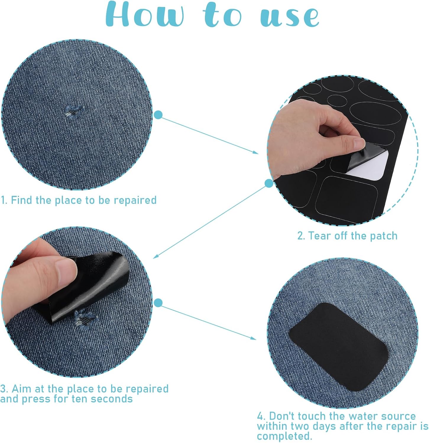 75Pcs Down Jacket Repair Patch, Black Self Adhesive Nylon Repair Patch Tape Washable Fabric Clothing Repair Patch Tape for Puffer Jackets Coats Tents Sleeping Bags Down Jacket Repair Patches