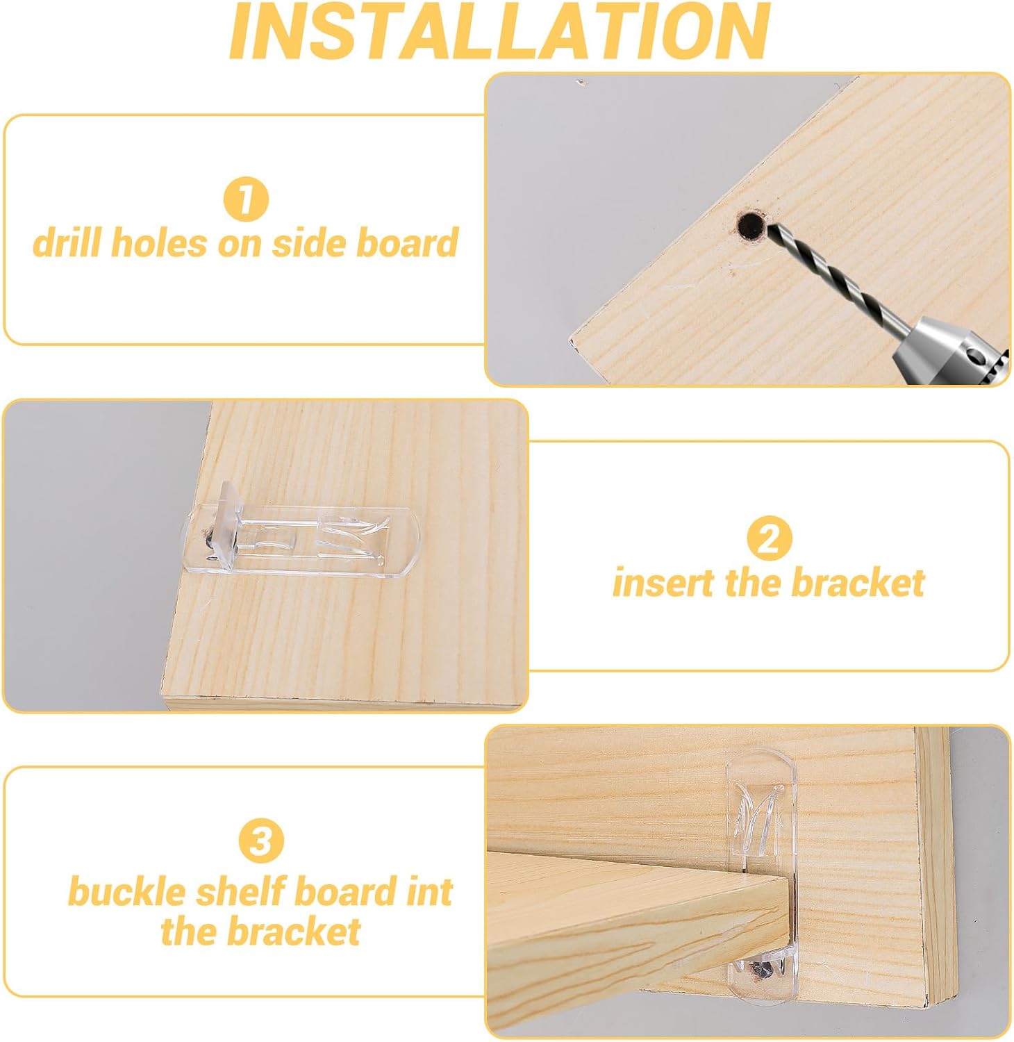 20 Pcs Plastic Locking Shelf Pins, 5mm Shelf Pins 3/4” Cabinet Shelf Clips Self-Locking Bracket Clips Shelf Support Clips Shelf Holders Pegs Shelf Support Pegs for Kitchen Furniture Bookcase