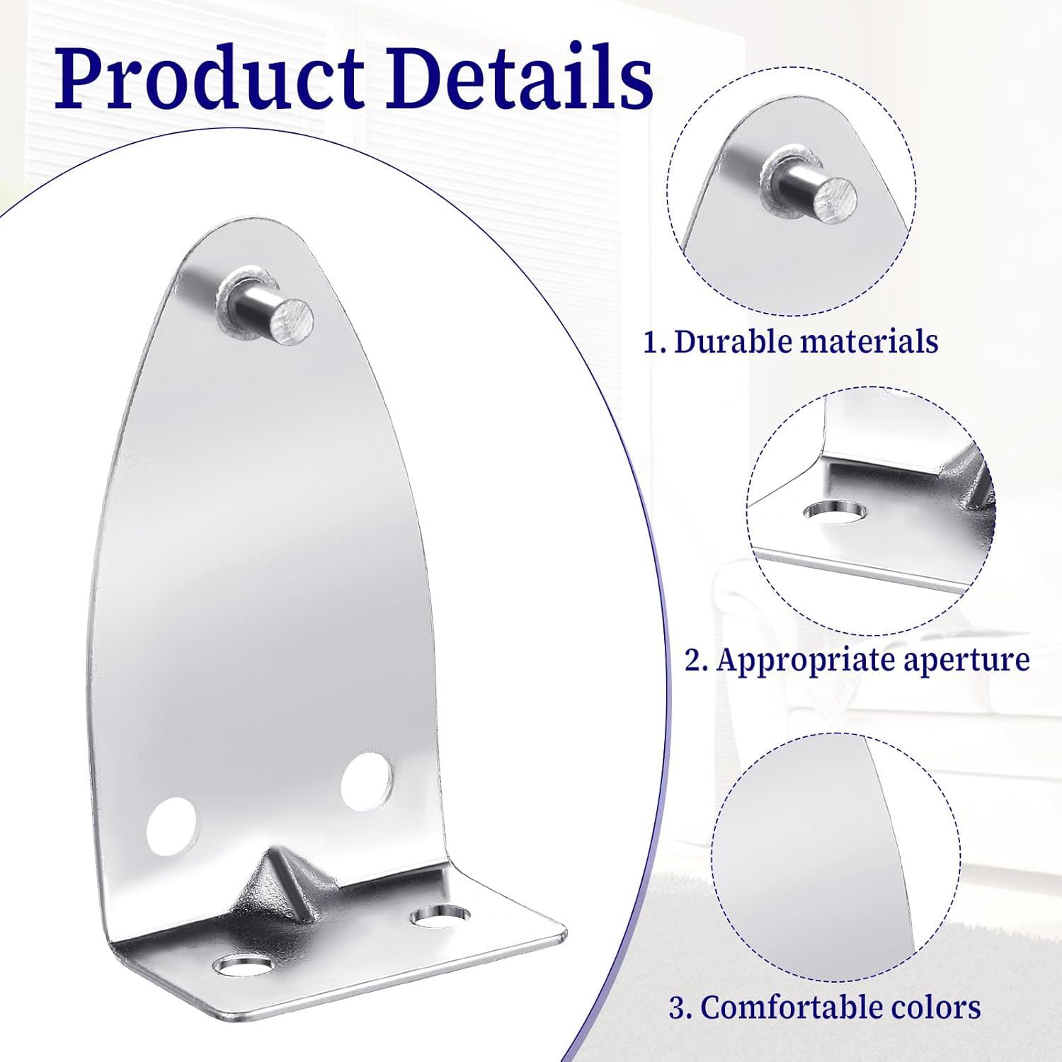 8 PCS Hold Down Brackets, Metal Blinds Brackets Blind Holder Replacements Horizontal Blind Brackets with Screws for Horizontal Blinds Shades Window Shades Doors Home Accessories