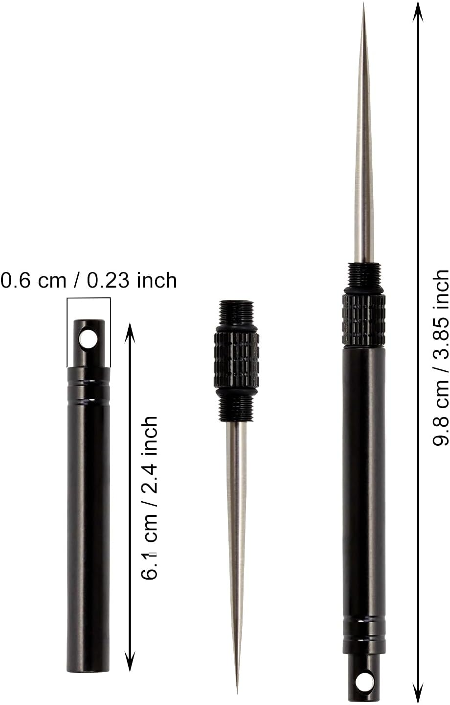 6pcs Stainless Steel Toothpicks Colorful Toothpick Holder Reusable Metal Fruit Stick Cocktail Pick for Tooth Clean Toothpick