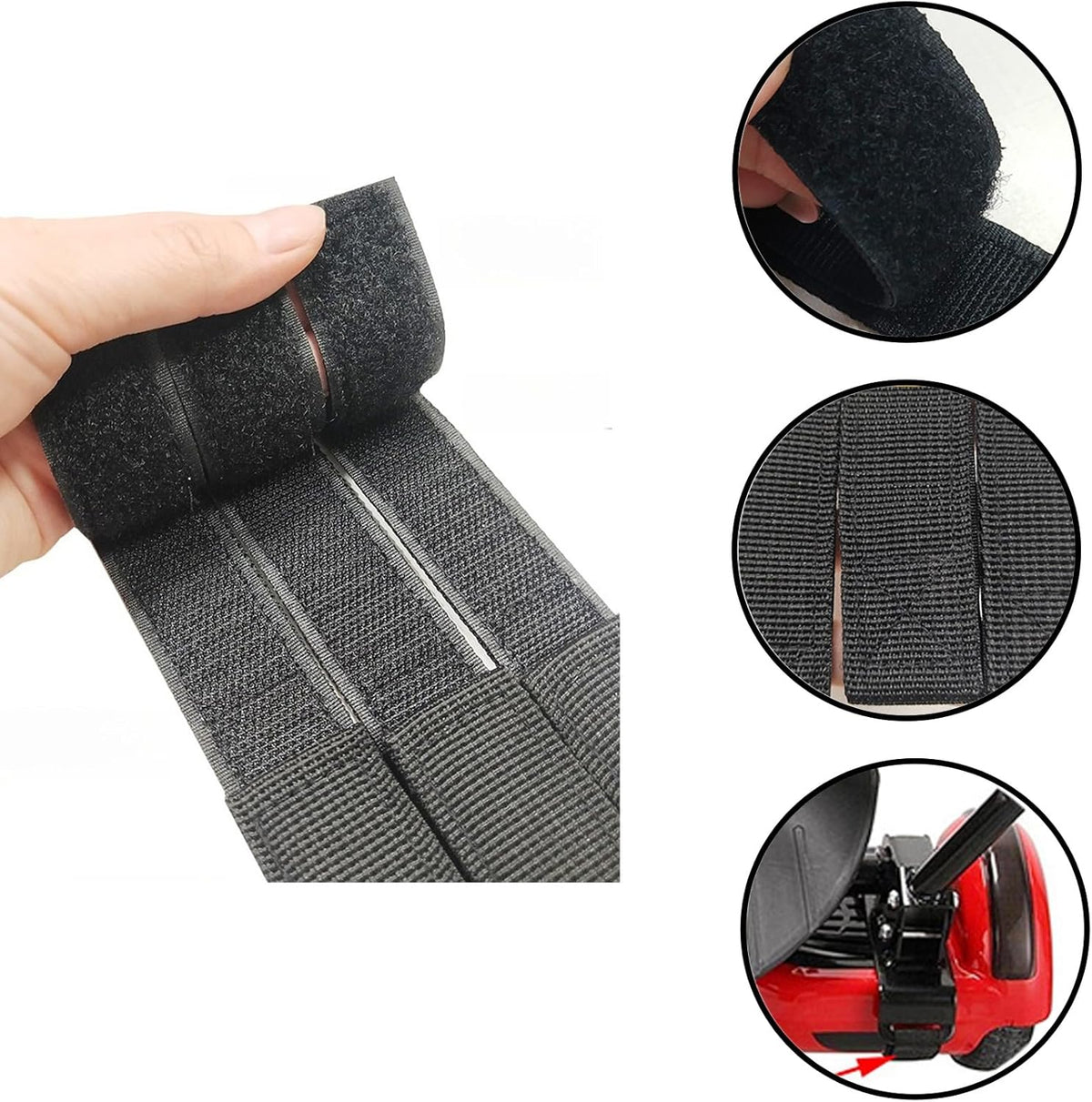 4 Piece Adjustable Hoverboard Seat Attachment and Protector Hook for Kart Accessories Self Balance (19.1 Inches), Boogie Board Strap Replacement, Kids and Adult Go-Kart