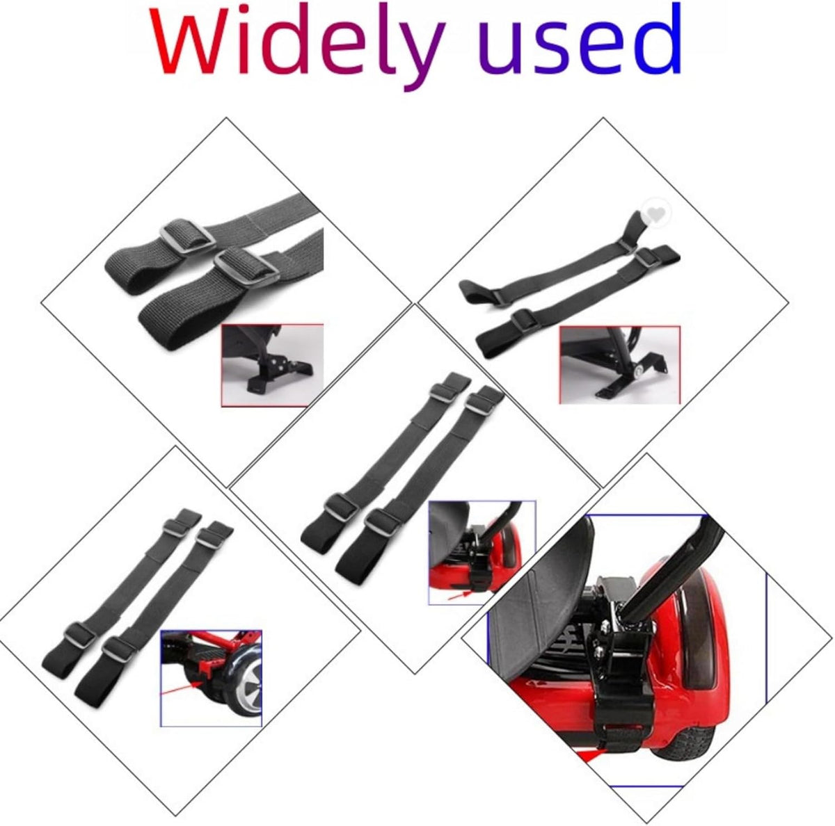 4 Piece Adjustable Hoverboard Seat Attachment and Protector Hook for Kart Accessories Self Balance (19.1 Inches), Boogie Board Strap Replacement, Kids and Adult Go-Kart