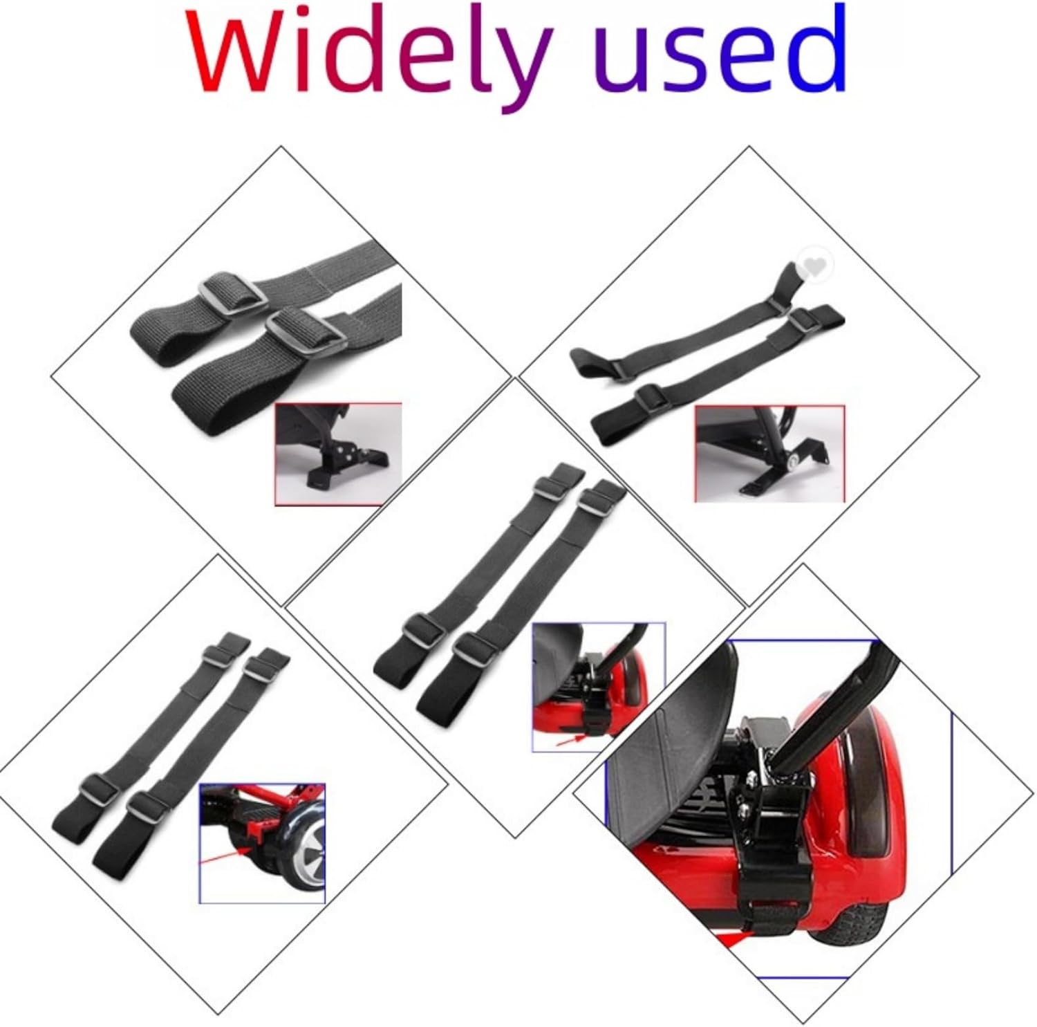 4 Piece Adjustable Hoverboard Seat Attachment and Protector Hook for Kart Accessories Self Balance (19.1 Inches), Boogie Board Strap Replacement, Kids and Adult Go-Kart