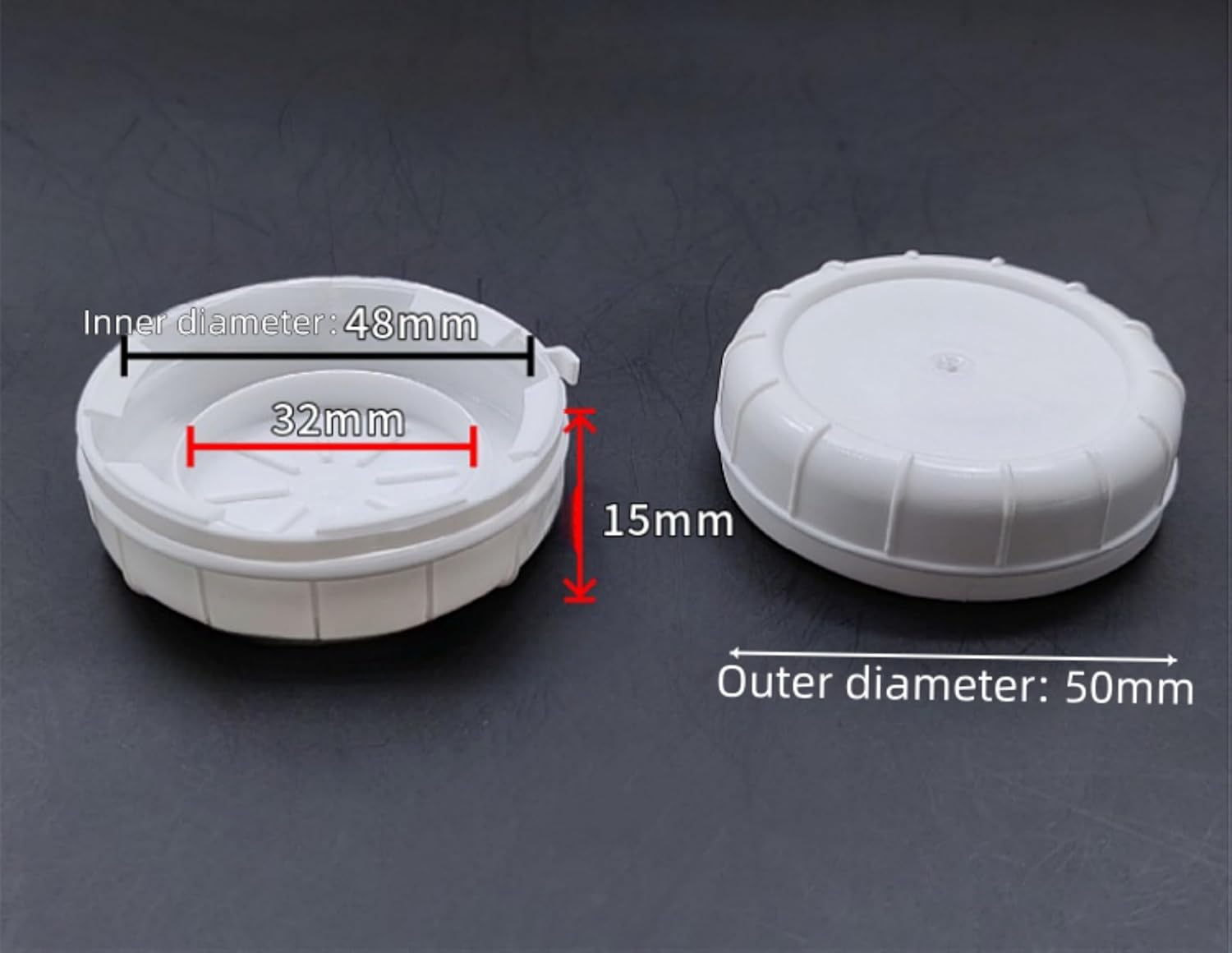 4 PCS Glass Bottle Replacement Caps with Tampered Evident Seal,48mm Diameter Bottle Lids Compatible With Stanpac & Libbey Milk Glass Bottles.Reusable,Long-Lasting and Easy to Clean Bottle Caps