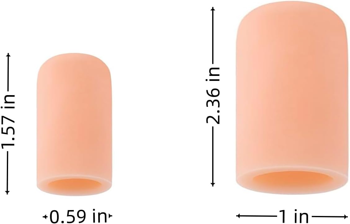 12 Pack Gel Toe Cap and Protector - Cushions and Protects to Provide Relief from Missing or Ingrown Toenails, Corns, Blisters, Hammer Toes