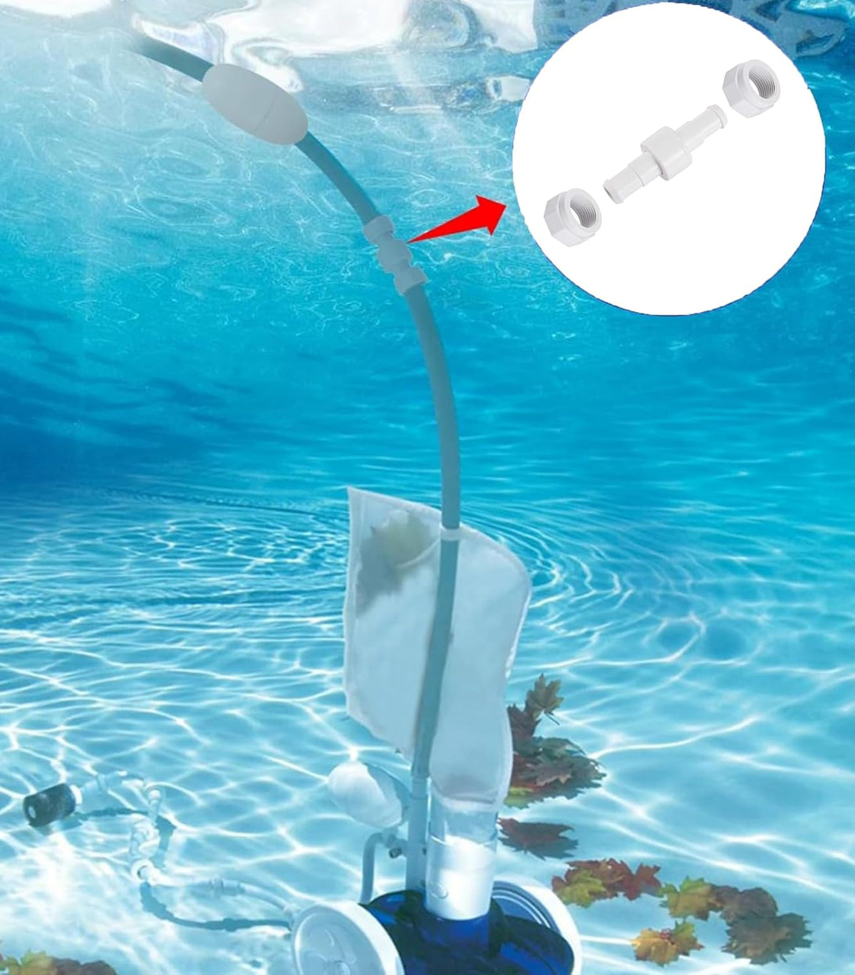 280, 380, 180 Pool Cleaner Hose Swivel D20 and Hose Nut D15 Combo Kit Replacement Suitable for Zodiac Polaris 280, 380, 180 Pool Cleaners (1 Pack)