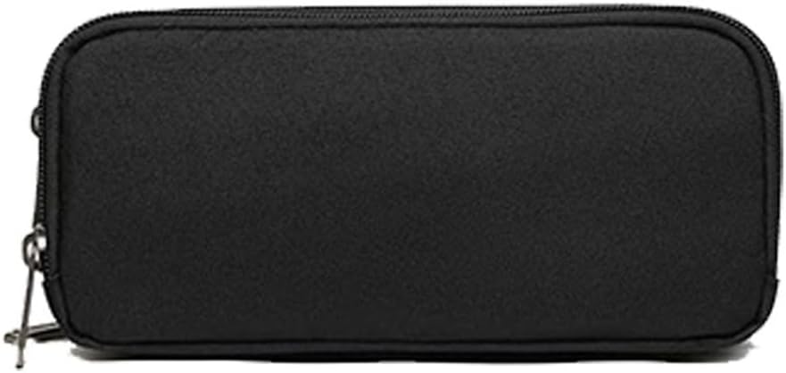 Pencil Case Large Capacity Pencil Pouch Aesthetic Pen Bag Office Stationery Organizer Simple Durable Multifunctional Pencil Bag for Adults - Black