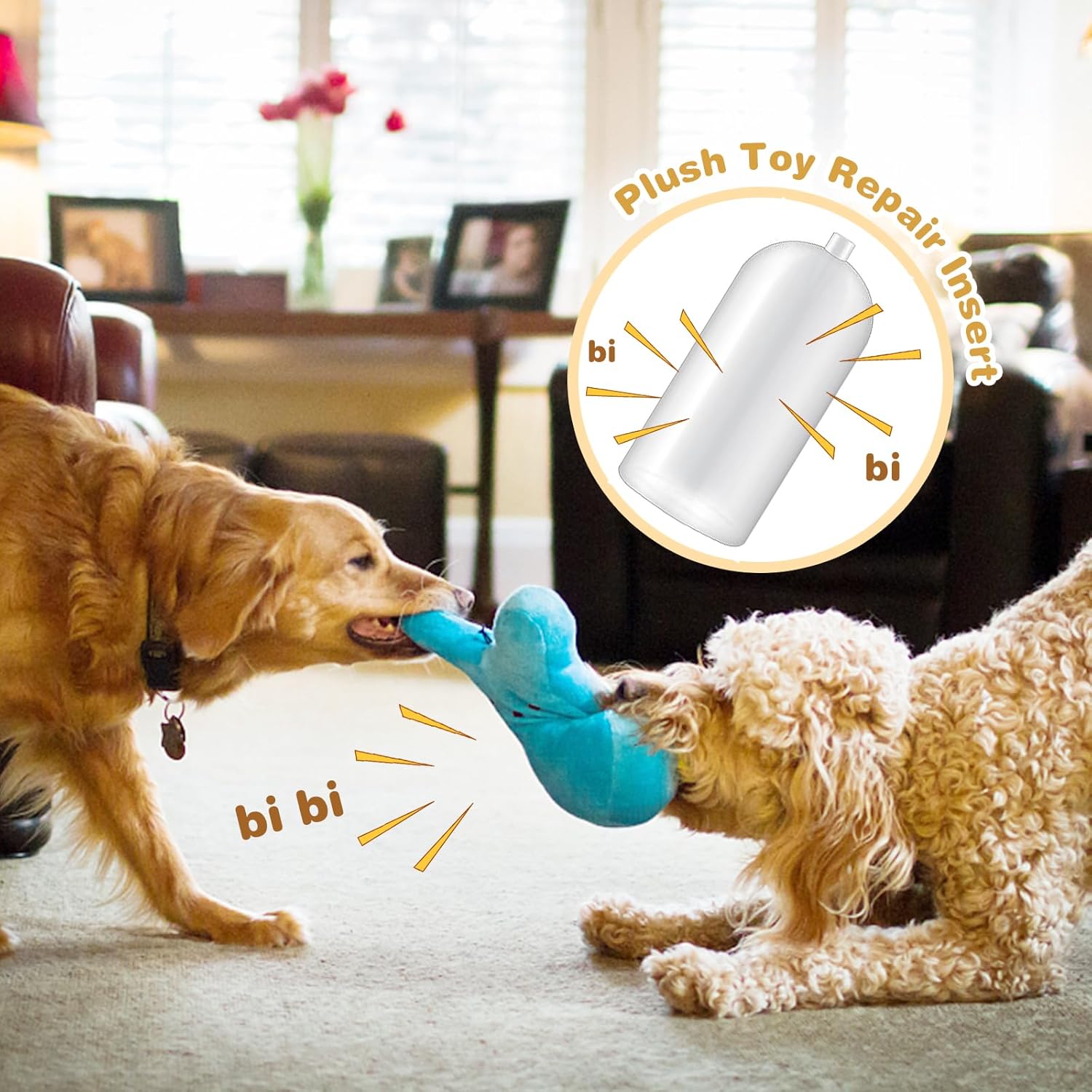 30 Pack Replacement Squeakers for Dog Toys, Plastic Dog Toy Squeakers Repair Squeaky Dog Toys DIY Toy Accessories Pet Squeaker Insert Replacement Cat Dog Toys （3 Models）