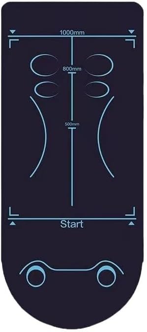 Exercise Equipment Mat for Ab Roller Wheel, Non Slip Abdominal Knee Mat Extra Long Super Thick Sound Insulation Protect The Joints For Men Women Floor Pad (Blue-Black)