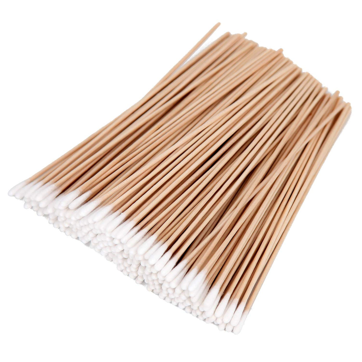 200PCS Cotten Swab Applicators, 6 Inch Long Wooden Cotton Swabs - Cleaning Gun Sterile Medical Q Sticks Tips Applicator With Wood Handle - Makeup &amp; Ear Cleaner Remover Tools - For Ceramics, Jewelry