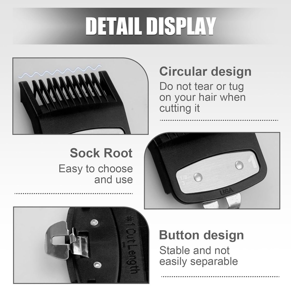 Replacement for Wahl 1 Premium Clipper Guard Clip Guide Metal #3354-100 1/8" 3mm Premium Metal Clipper Guard Replacement for Wahl 1 - Achieve Precise Cuts with Confidence