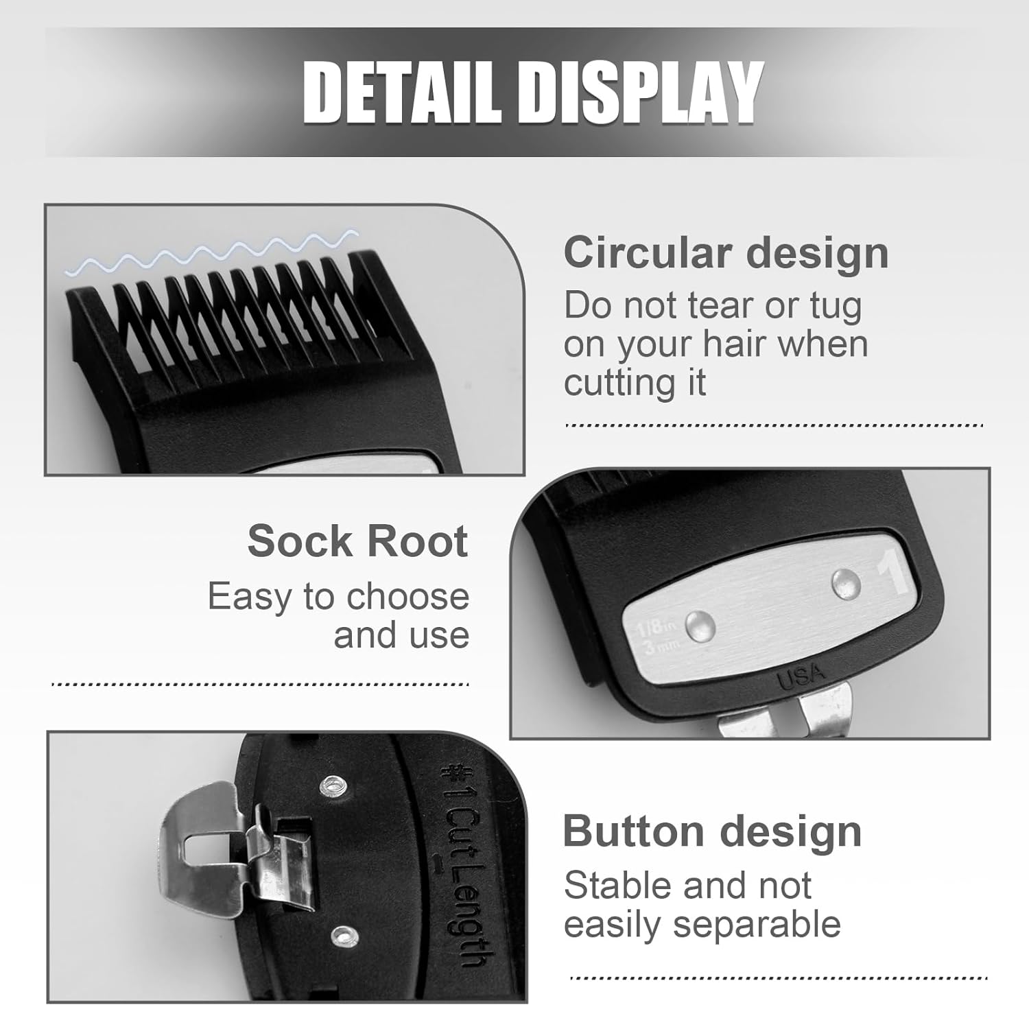 Replacement for Wahl 1 Premium Clipper Guard Clip Guide Metal #3354-100 1/8" 3mm Premium Metal Clipper Guard Replacement for Wahl 1 - Achieve Precise Cuts with Confidence