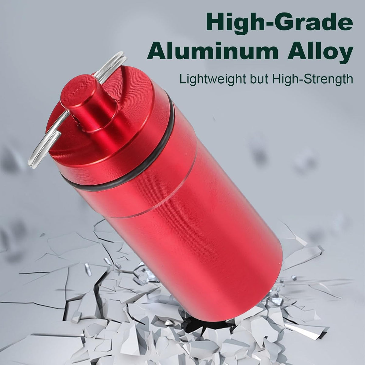 3 Pack Pill Fob Container, Waterproof Aluminum Pill Holder Keychain, Portable Mini Travel Pill Box, Nitroglycerin Pill Case for Pill Organizer Dispenser(Silver, Black, Red)