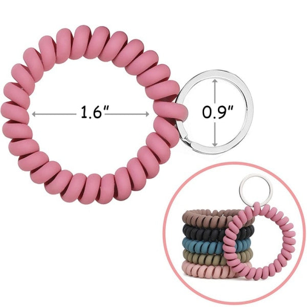6PCS Stretchable Bracelet Keychain Wristlet - Compatible with Multi-Brand Key Fobs